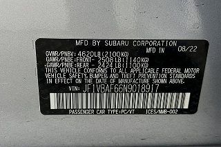 2022 Subaru WRX Premium JF1VBAF66N9018917 in Cerritos, CA 32